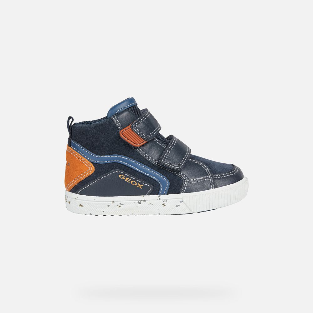 Geox Sneakers Navy/Orange Kilwi Boy - Geox Baby Shoes - YHVRXN430